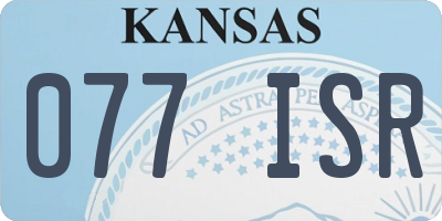 KS license plate 077ISR