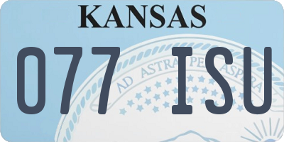 KS license plate 077ISU