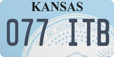 KS license plate 077ITB