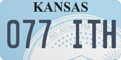 KS license plate 077ITH