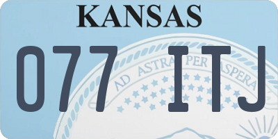 KS license plate 077ITJ