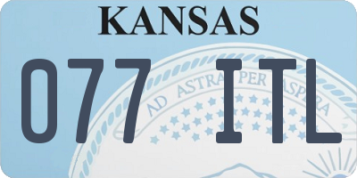 KS license plate 077ITL
