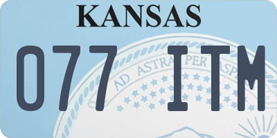 KS license plate 077ITM