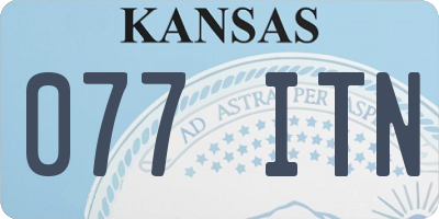 KS license plate 077ITN