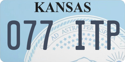 KS license plate 077ITP
