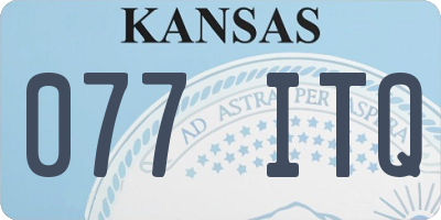 KS license plate 077ITQ