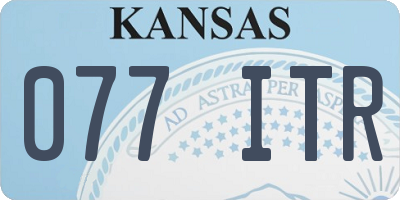 KS license plate 077ITR