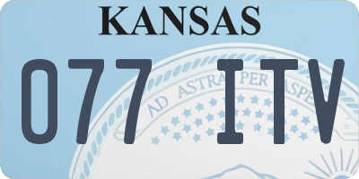 KS license plate 077ITV