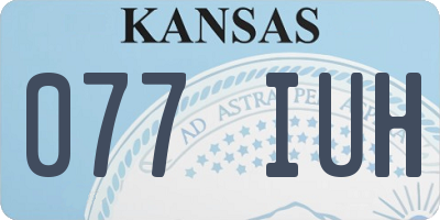 KS license plate 077IUH