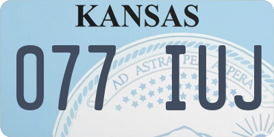 KS license plate 077IUJ