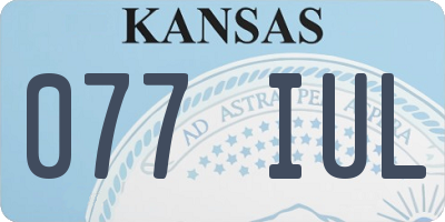 KS license plate 077IUL