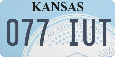 KS license plate 077IUT