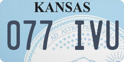 KS license plate 077IVU