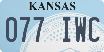 KS license plate 077IWC