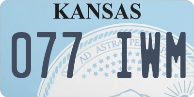 KS license plate 077IWM