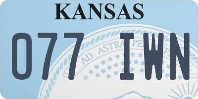 KS license plate 077IWN