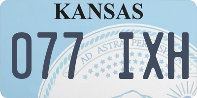 KS license plate 077IXH