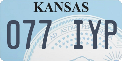 KS license plate 077IYP