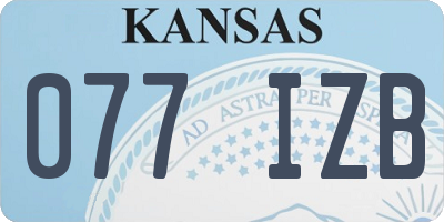 KS license plate 077IZB