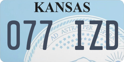 KS license plate 077IZD