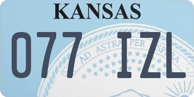 KS license plate 077IZL