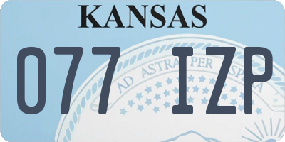 KS license plate 077IZP
