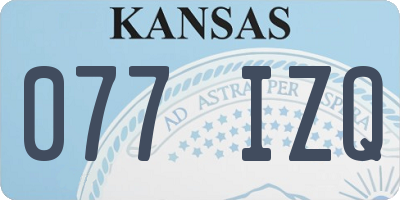 KS license plate 077IZQ