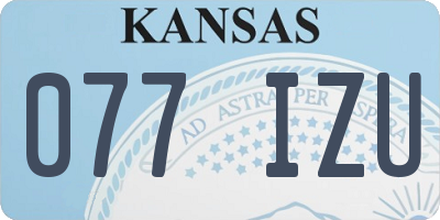 KS license plate 077IZU