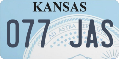 KS license plate 077JAS