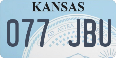 KS license plate 077JBU