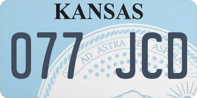 KS license plate 077JCD