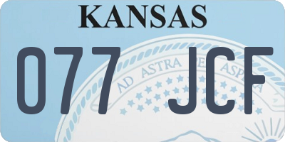 KS license plate 077JCF