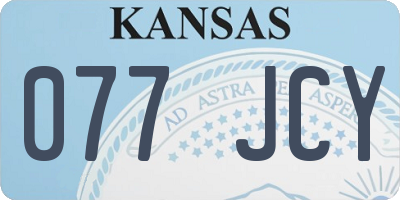 KS license plate 077JCY
