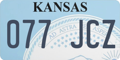 KS license plate 077JCZ
