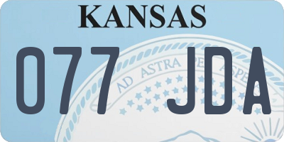 KS license plate 077JDA