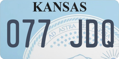 KS license plate 077JDQ