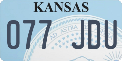 KS license plate 077JDU