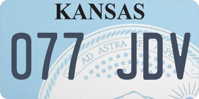 KS license plate 077JDV