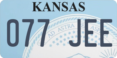 KS license plate 077JEE