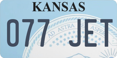 KS license plate 077JET