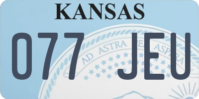 KS license plate 077JEU