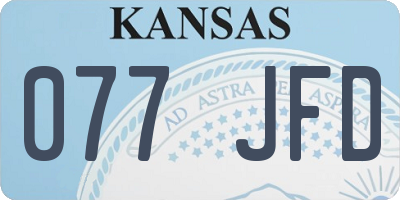 KS license plate 077JFD
