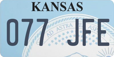 KS license plate 077JFE