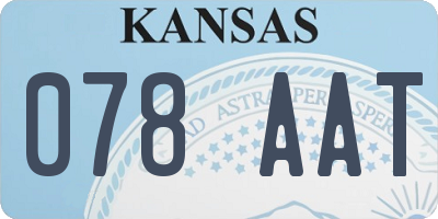 KS license plate 078AAT