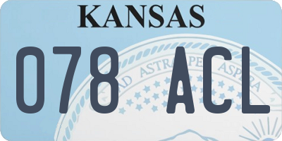 KS license plate 078ACL