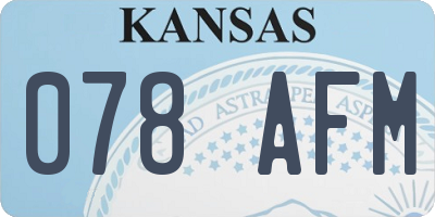 KS license plate 078AFM