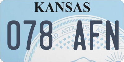KS license plate 078AFN