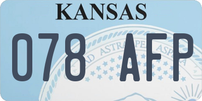 KS license plate 078AFP
