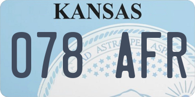 KS license plate 078AFR