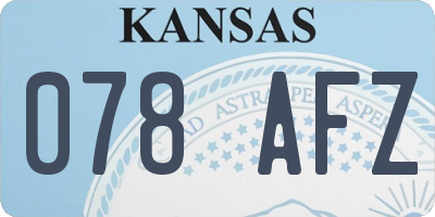 KS license plate 078AFZ